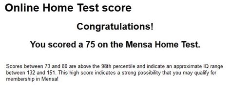 mensa home test score range.